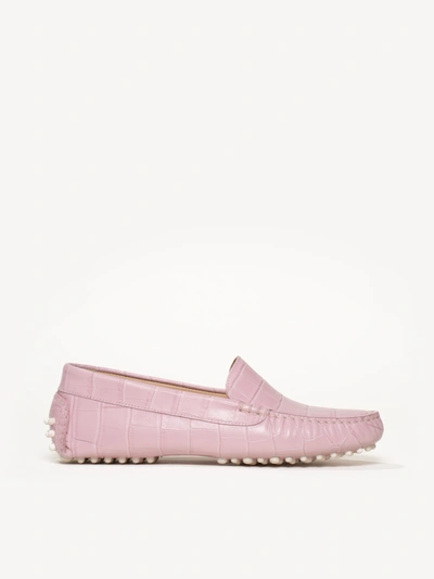 M. Gemi The Felize Croco-printed In Ballet Pink