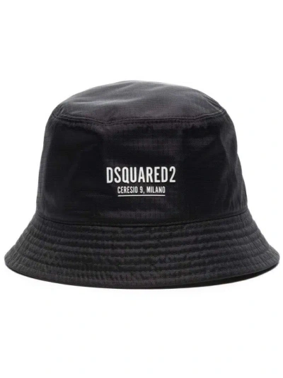 Dsquared2 Logo-print Bucket Hat In Black