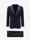 Giorgio Armani Single-breasted Wool Tuxedo Suit In Blue