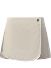 Ambush Off-white & Gray Pleats Miniskirt In Grey