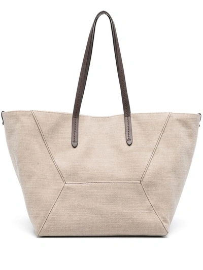 Brunello Cucinelli Shoulder Bag In Beige