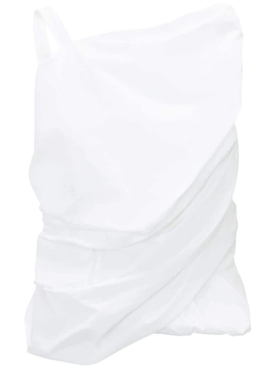 Jw Anderson Twisted Drape Top In White