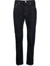 Paul Smith Contrast-stitching Dark-wash Jeans In Rinse Wash