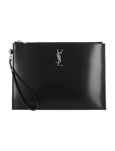 Saint Laurent Ipad Holder In Nero