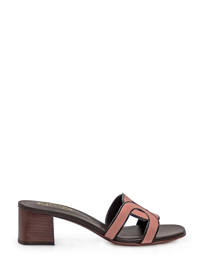 Tod's Leather Sandal In Brown