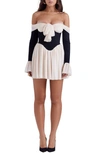 HOUSE OF CB HOUSE OF CB ALANA STRAPLESS LONG SLEEVE MINIDRESS