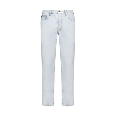 Off-white Slim Fit Diag Jeans In Blue
