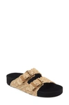 Isabel Marant Lennyo Rattan Dual-buckle Slide Sandals In Natural