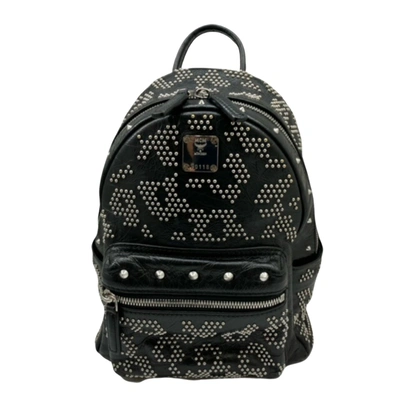 Mcm Visetos Leather Backpack Bag () In Black
