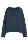 Maison Margiela Four Stitch-logo Sweatshirt In Blue