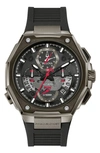 Bulova Precisionist Chronograph Quartz Black Dial Mens Watch 98b358 In Two-tone