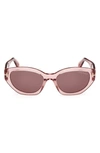 Tom Ford Solange-02 Acetate Butterfly Sunglasses In Transparent Rose Brown