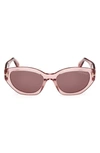 Tom Ford Solange-02 Acetate Butterfly Sunglasses In Shiny Dusty Rose / Brown