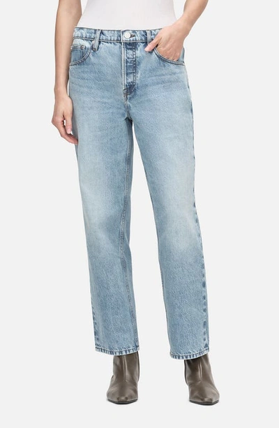 Frame Le High 'n' Tight Open Air Straight Jean In Blue