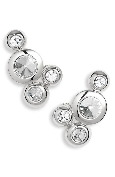 Area Crystal-embellished Ear Cuffs In Silver