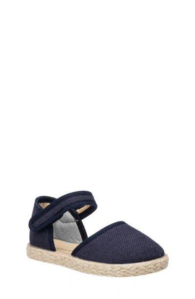 Elephantito Girl's Linen Classic Espadrille Sandals, Baby/toddler/kid In Navy