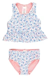 RUFFLEBUTTS KIDS' COTTAGE TEA TIME REVERSIBLE TWO-PIECE SWIMSUIT