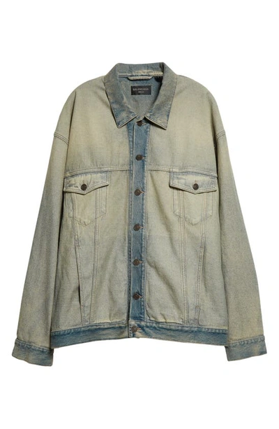 BALENCIAGA INSIDE OUT OVERSIZE DENIM JACKET