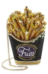 Judith Leiber Truffle French Fries Clutch Bag In Champagne Jet Multi