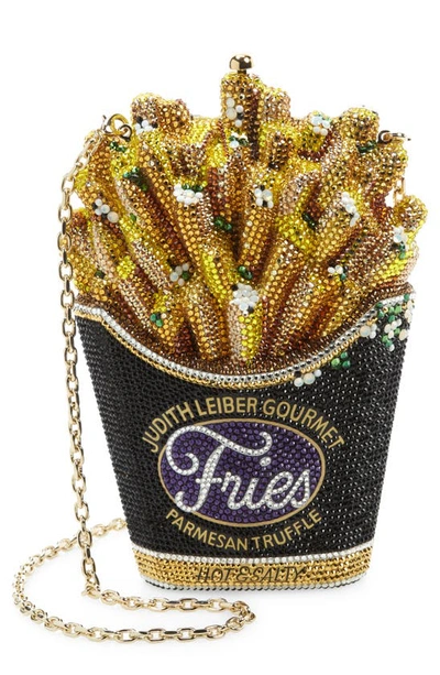 Judith Leiber Truffle French Fries Clutch Bag In Champagne Jet Multi