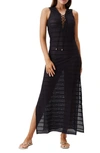 Melissa Odabash Maddie Crochet Knit Maxi Dress In Black