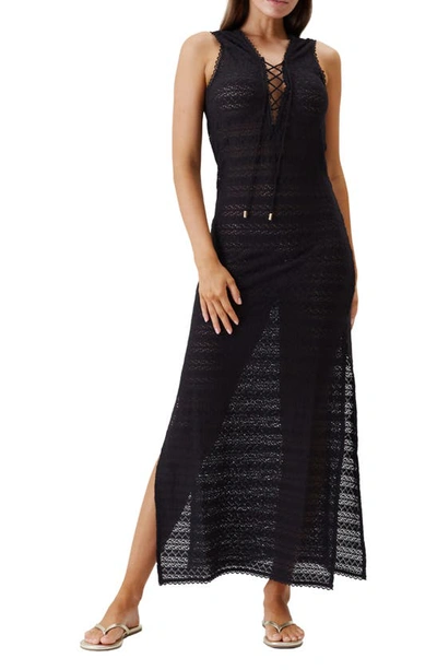 Melissa Odabash Maddie Crochet Knit Maxi Dress In Black