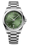 Longines Mens Sunray Green L3.830.4.02.6 Conquest Stainless-steel Automatic Watch In Green
