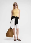 Totême Relaxed Twill Shorts White In White