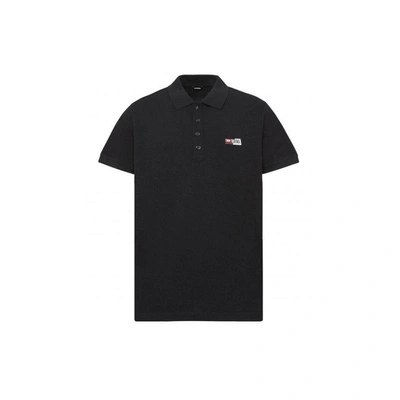 Diesel Cotton Polo Men's Shirt In Black