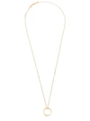 MAISON MARGIELA GOLD TONE NECKLACE WITH BRANDED RING DETAIL IN SILVER WOMAN