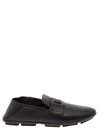 Dolce & Gabbana Driver Loafers In Black