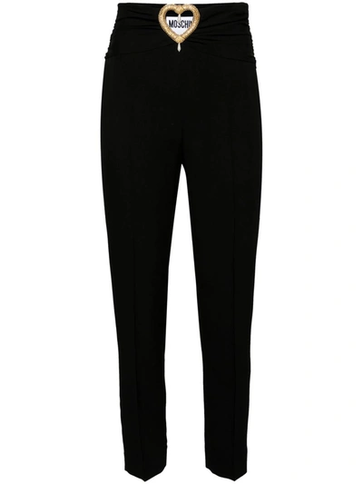 MOSCHINO MOSCHINO TAILORED TROUSERS WITH CUT-OUT DETAILS