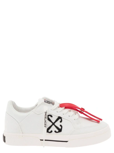 Off-white White Low Top Trainers With Arrow And Tag Detail In Cotton And Leather Man