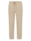 Polo Ralph Lauren Straight Leg Trousers With Elastic Waistband And Cuffs In Beige
