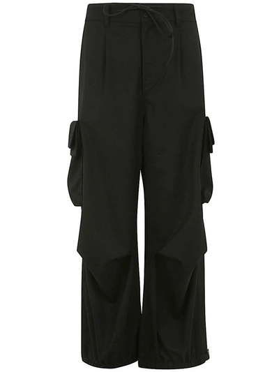 Y-3 Twill Cargo Pants In Black  