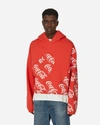 Erl Men Coca Cola Swirl Hoodie Knit In Red