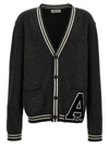 AMBUSH A PATCH SWEATER, CARDIGANS GRAY