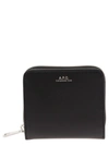 APC 'EMMANUEL' BLACK WALLET WITH EMBOSSED LOGO IN SMOOTH LEATHER MAN