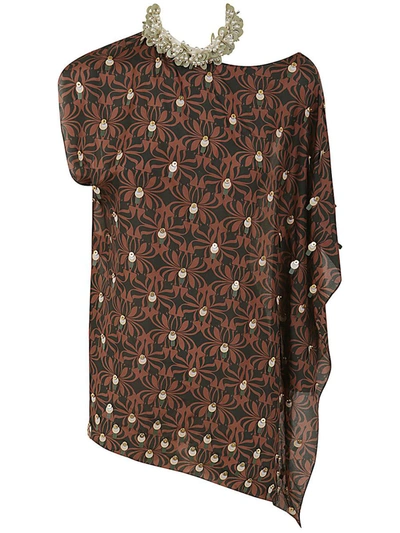 Dries Van Noten Clavier Abstract-print Sequined Halter Top In Multi