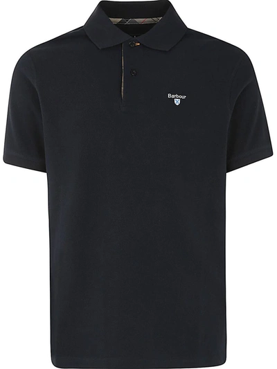 Barbour Tartan Piquet Polo Shirt In Blue