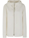 Jil Sander Boxy Fit Jacket With Hood And Drawstring In White