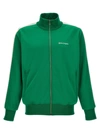 Palm Angels Track Jacket In Green-colored Technical Fabric