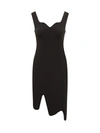 Moschino Asymmetric Sleeveless Crepe Dress In Black