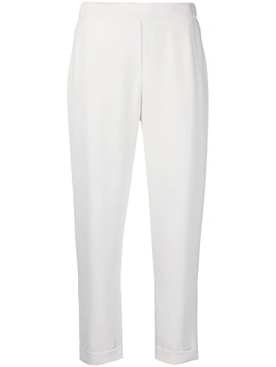 P.a.r.o.s.h Tapered Cropped Trousers In Multi-colored