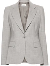 P.a.r.o.s.h Single-breasted Wool Blazer In Grigio Melange Chiar