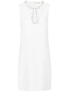 P.a.r.o.s.h Sleeveless Sequin-embellished Dress In Panna