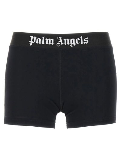 Palm Angels Logo Sport Shorts In Black