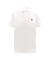 Ami Alexandre Mattiussi Ami Paris Polo Shirt In White