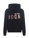 Dsquared2 Dsquared "icon" Scribble Cool Fit Sweatshirt In Black
