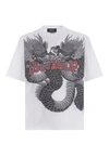 Dsquared2 Dragon-print Cotton T-shirt In White
